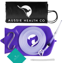 Load image into Gallery viewer, Aussie Health Co Non-Toxic Silicone Enema Bag Kit - 2 Quart Capacity
