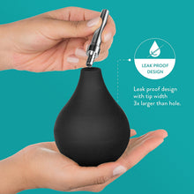 Load image into Gallery viewer, 7oz Black Enema Bulb Anal Douche Kit leak proof device
