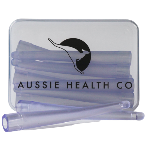 Enema Nozzle Tips front view with Aussie Health Co logo